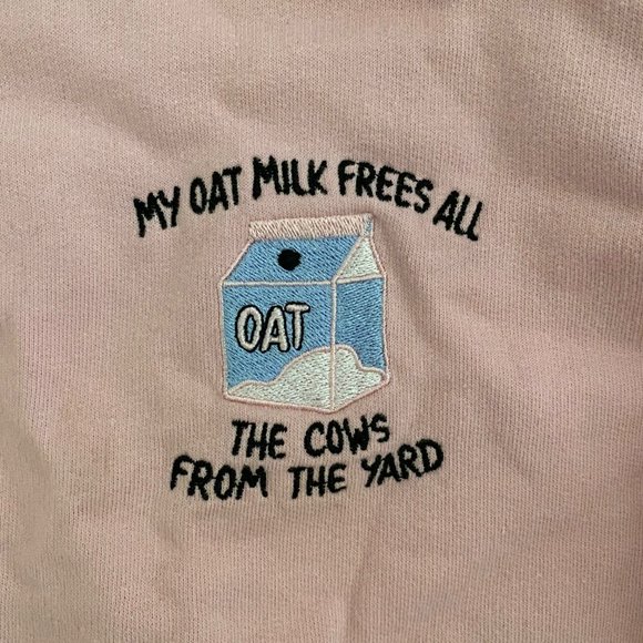 Sassyspud Vegan Crop Sweatshirt (XS/S, Pink) - Picture 2 of 4